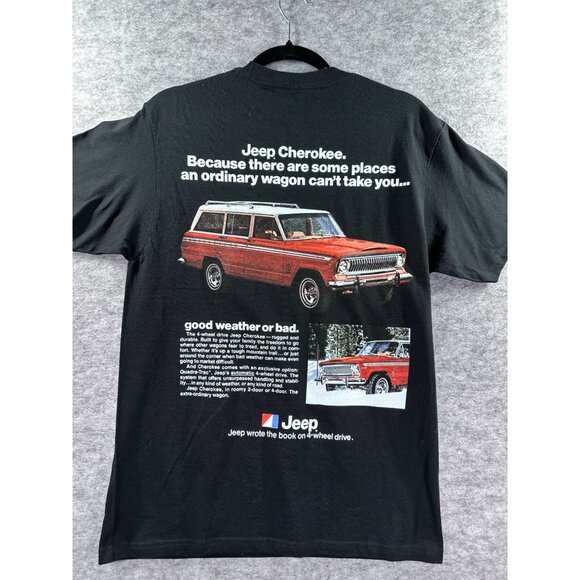 Jeep Mens Size M T-Shirt Graphic Print Classic Fit Black Crew Neck - Picture 4 of 5